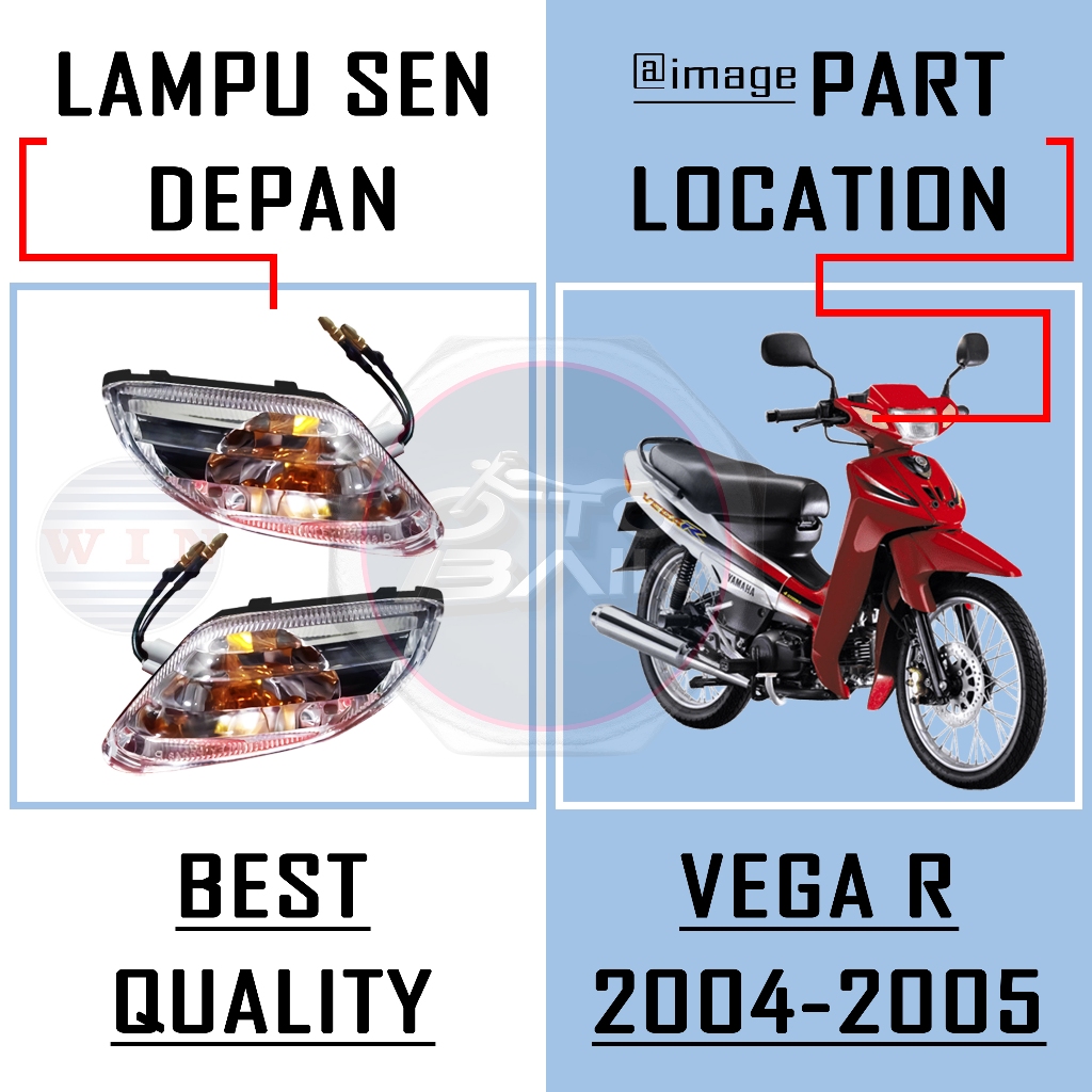LAMPU SEN ASSY DEPAN VEGA R 2004-2005 MERK WIN / LAMPU SEIN RITING DEPAN VEGA R ORIGINAL WIN