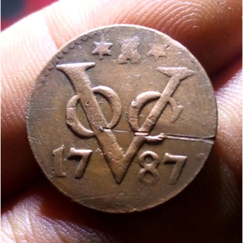 Koin VOC 1 Duit Zeeland 1787