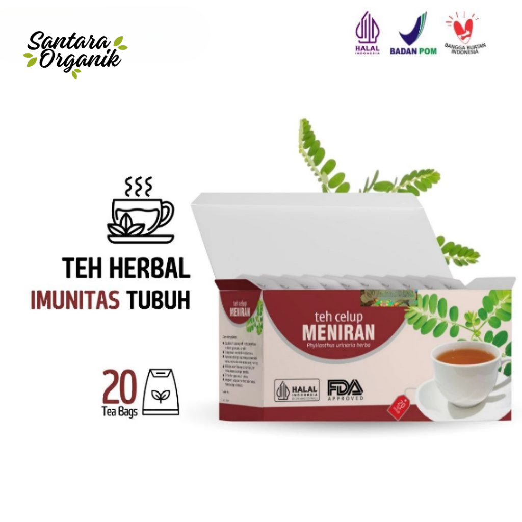 

Teh Celup Daun Meniran Minuman Kesehatan Obat Liver Daya Tahan Tubuh Herbal Tazakka 20 Kantung.