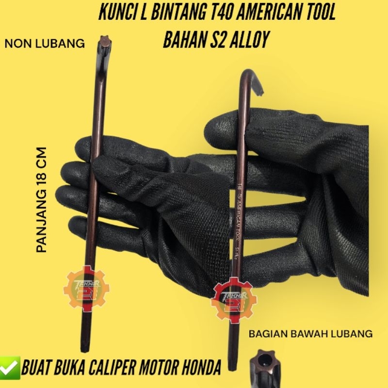 KUNCI L BINTANG T40 AMERICAN TOOL L BINTANG T40 KUNCI CAKRAM HONDA T40