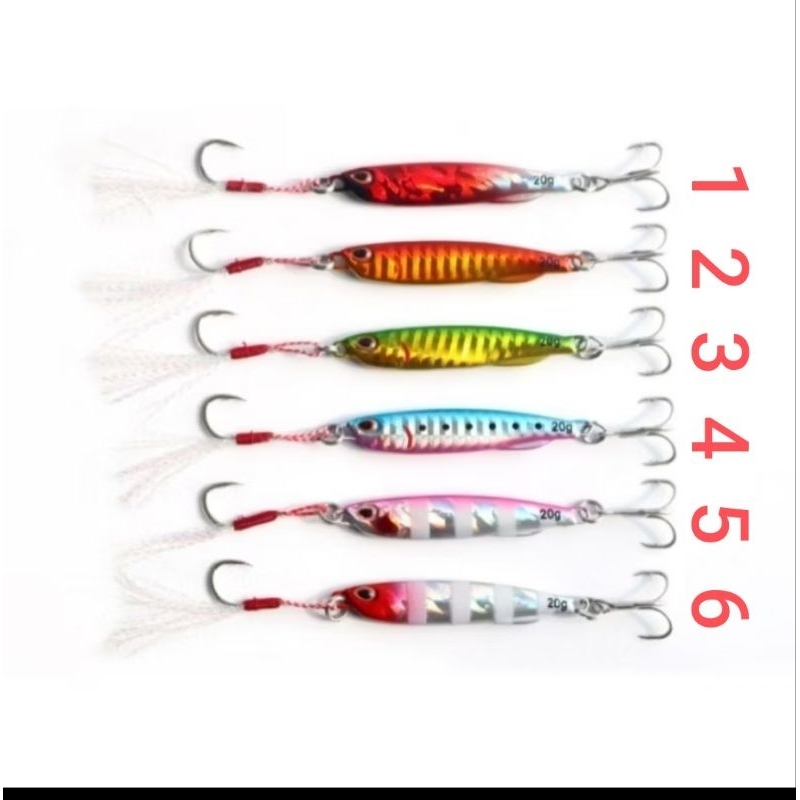 lure metal jig set hook umpan jiging