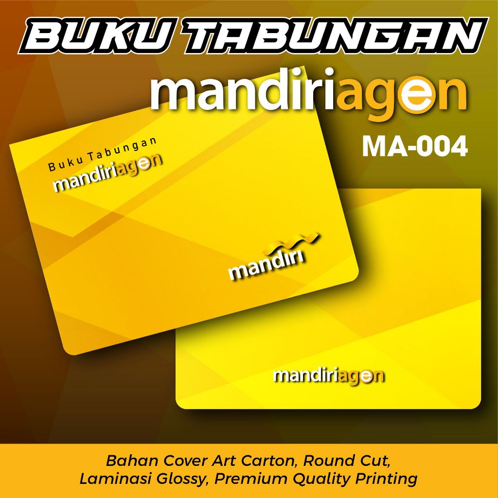 

BUKU TABUNGAN MANDIRI AGEN CUSTOM COVER TEBAL ART CARTON GLOSSY DESAIN PREMIUM 4 PCS