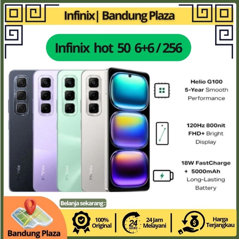 Infinix Hot 50 Ram 6/256GB Mediatek Helio G100