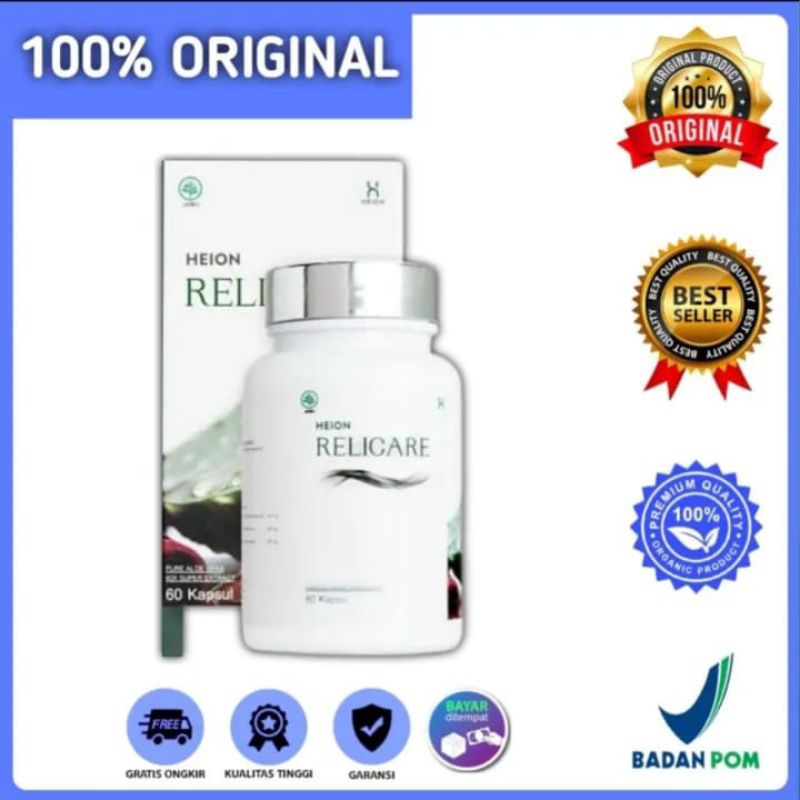 Heion Relicare 60 KAPSUL - Solusi Ampuh Asam Lambung , Maag , dan Gerd BPOM HERBAL ALAMI
