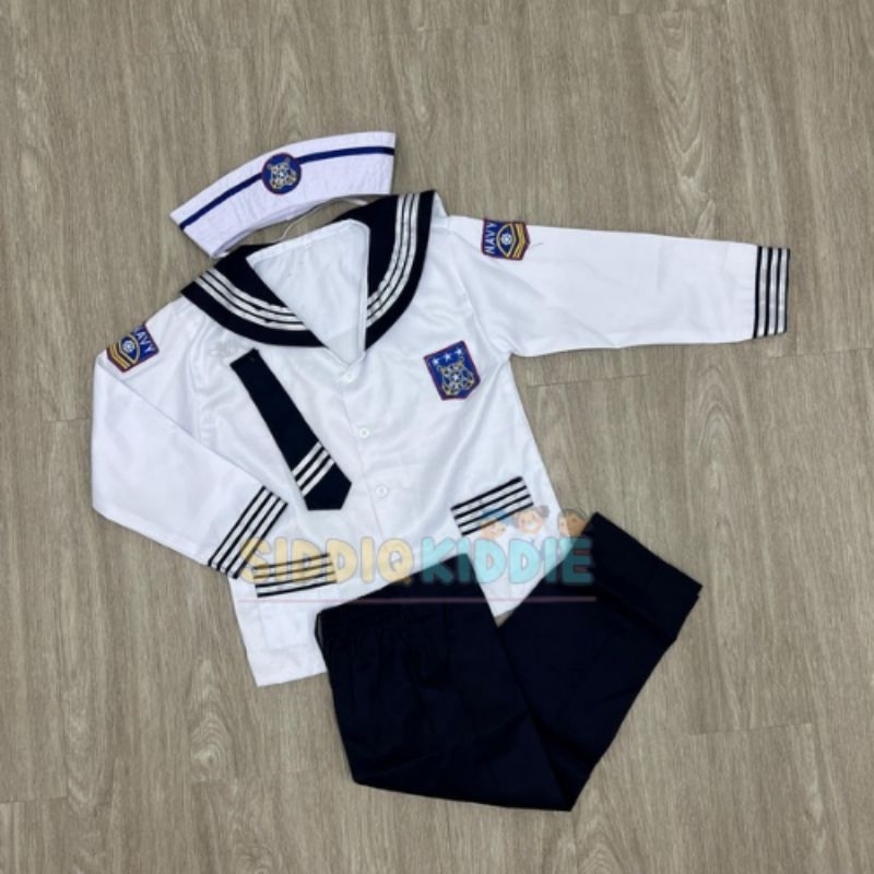 Paket Komplit Baju Profesi Anak TNI AL Cilik Popeye Popay TK/PAUD // Hari Kemerdekaan Laki-Laki Pere