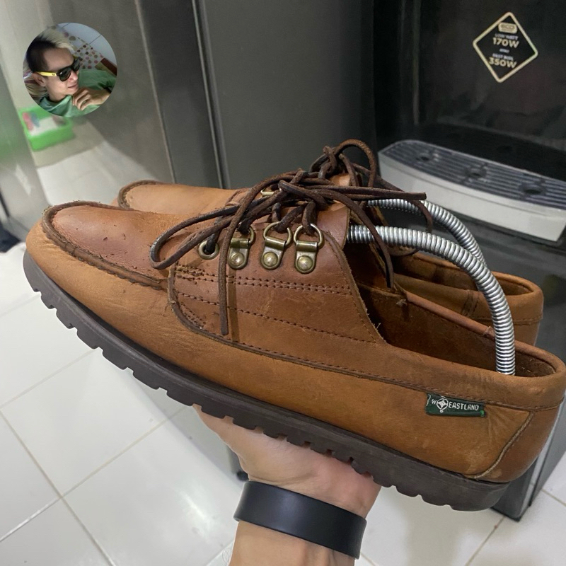 Sepatu kulit U.S.A coklat moctoe low #eastland #vibram #rare #vintage #style #boot #low #leather #sk