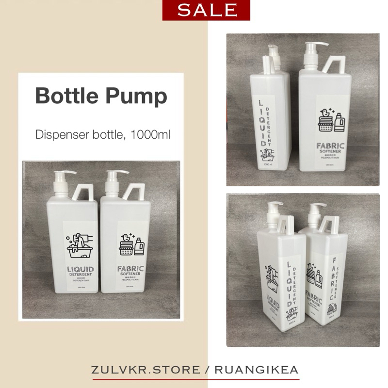 [V1.41] Botol Pump Laundry Aesthetic Refill Botol Pump Sabun Cair LAUNDRY ORGANIZER - JERIGEN DETERJ