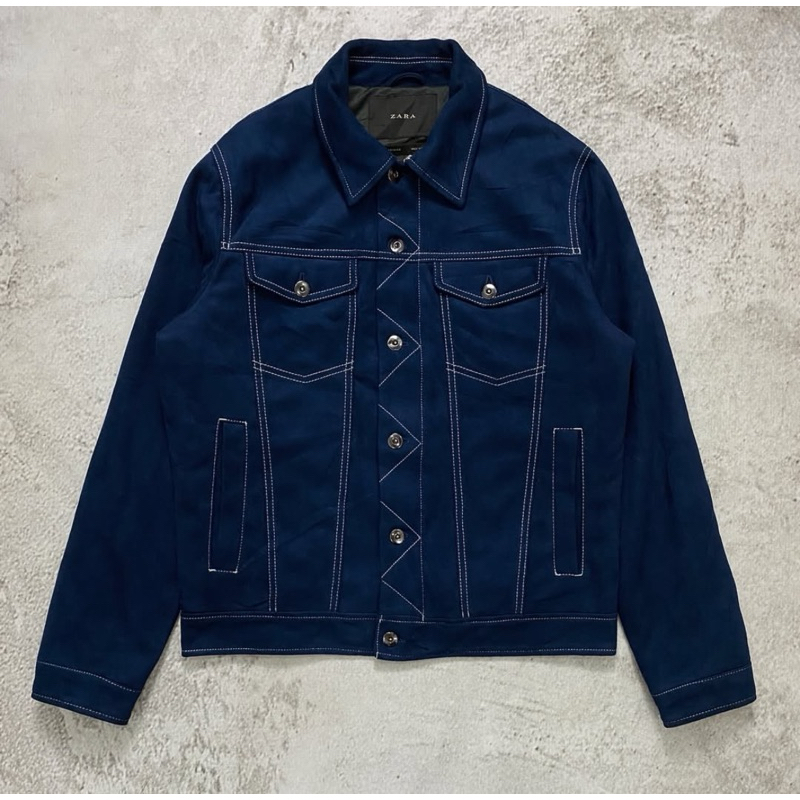 ZARA MAN FAUX SUEDE TRUCKER