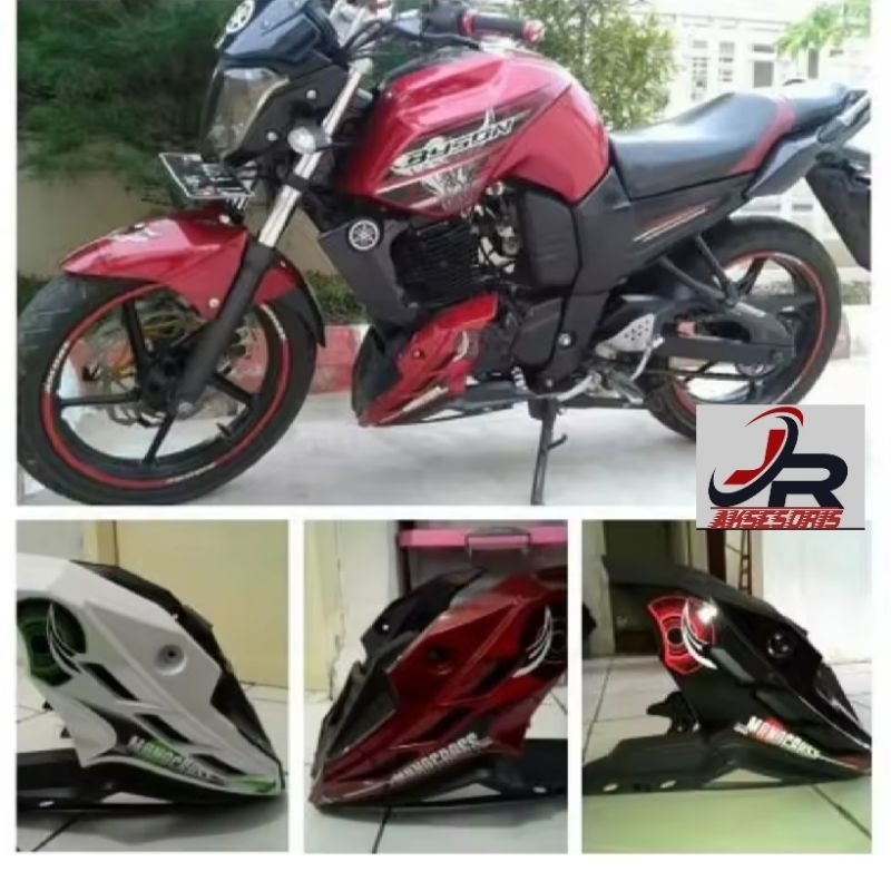 Tutup mesin/cover engine Byson fi & karbu lengkap breket baut