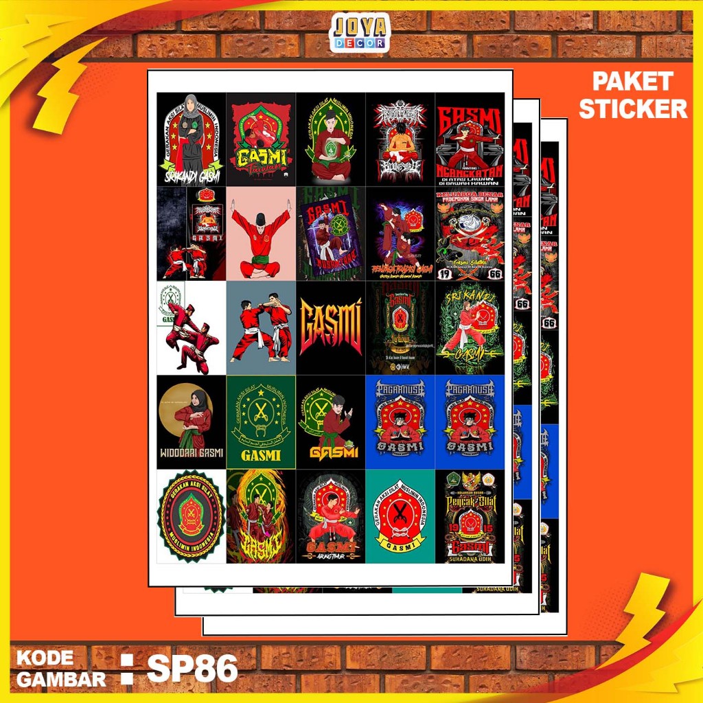 

GAMBAR STICKER GASMI / STIKER GASMI / PAKET STIKER GASMI PER 25 PCS / KODESP86