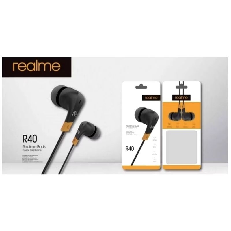 Headset Realme R40 / R-40 Buds Hf C11 C12 C15 MA13 Handsfree Realme buds C21 C25 packing Plastik