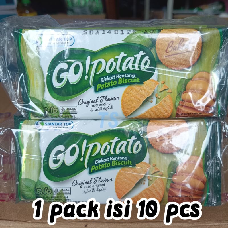 

Go Potato Biskuit Kentang Rasa Original 17g. 1 Pack isi 10 Pcs