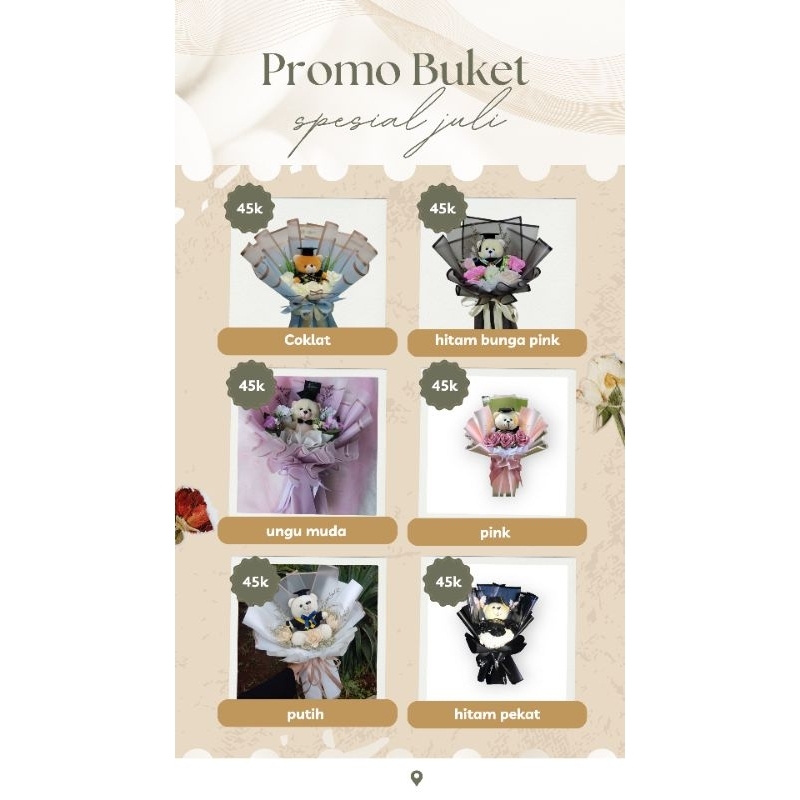 buket boneka wisuda / buket wisuda cewek / buket aestethic