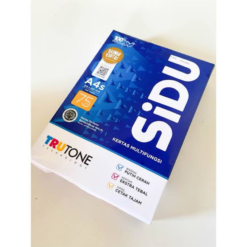

KERTAS A4s 75GSM SIDU