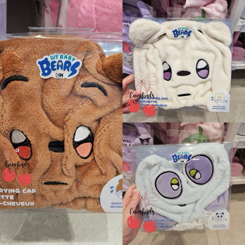 MINISO x We Bare Bears‼️Hair Drying Cap / Topi Pengering Rambut Polar Bear Collection