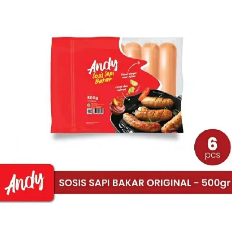

ANDY Sosis Bakar Original 500g isi 6pc