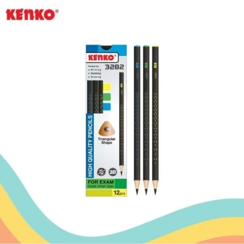 

pensil 2B kenko 3282 segitiga/triangular 1 pck isi 12 pcs