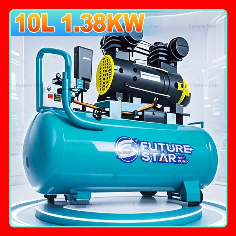 Mesin Kompresor Listrik / Air Compressor Tank Oilless Portable / Angin Silent Ultra Quiet Oil Free E