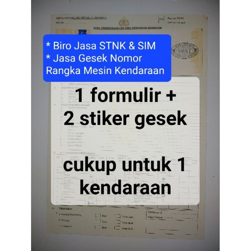 KN Kertas gesek samsat sbst