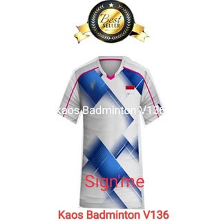 baju badminton V136 OLIMPIADE/ baju badminton kevin G