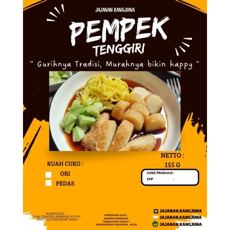 

Pempek Tengiri Kangjuna isi 4pcs