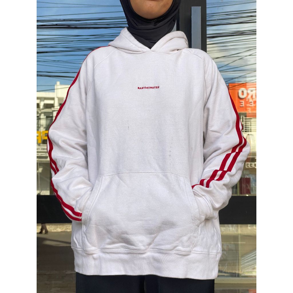 BABYMONSTER Drip Official MD Horn Hoodie White Preloved