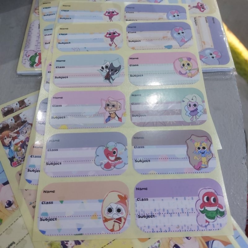 

Stiker label mata pelajaran Dandy's World Stiker lucu label nama