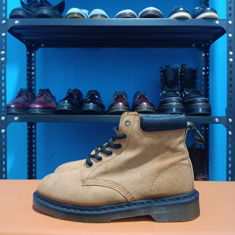 Dr Martens 939 Brown Tan Suede Leather Boots Size 42 docmart dr. martens saxon