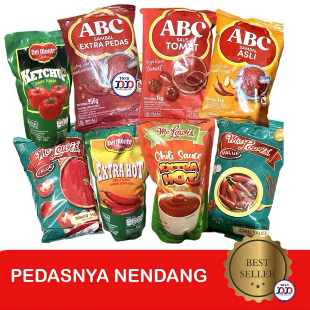 

ABcC Saus Sambal Saus Tomat, Mc Lewis, Del Monte Kilo