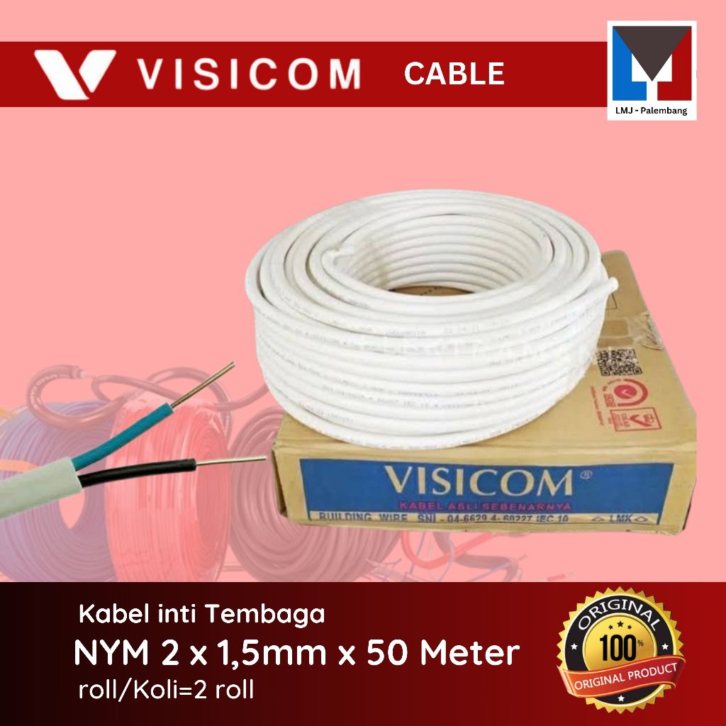 Kabel VISICOM NYM 2 X 1.5 X 5OM