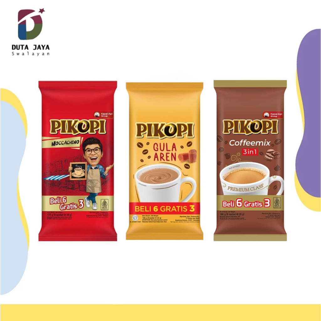 

Pikopi Kopi Instan 3IN1 Gula Aren, Mix & Moccachino 9's x 20 gram