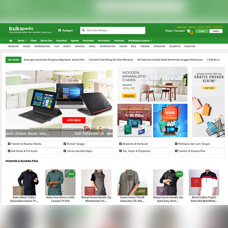 Source Code Marketplace Toko Online & Berita Dengan Fitur Terbaik