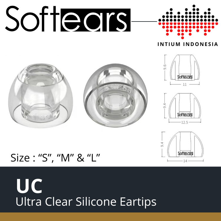 SOFTEARS UC Ultra Clear Silicone Eartips for IEM In Ear Monitor