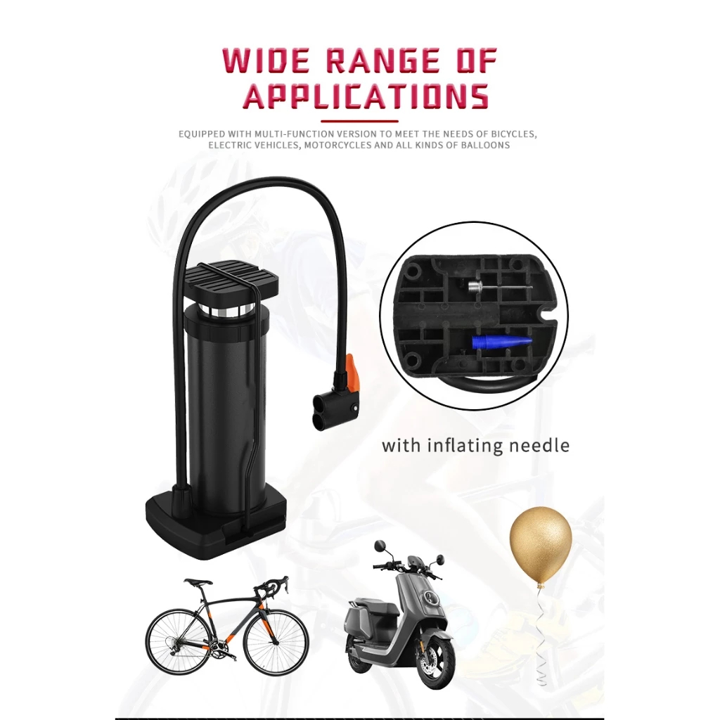 Pompa Sepeda Mini Injak Portable Foot Pump Ban Sepeda Motor Tekanan Tinggi Bisa Dilipat