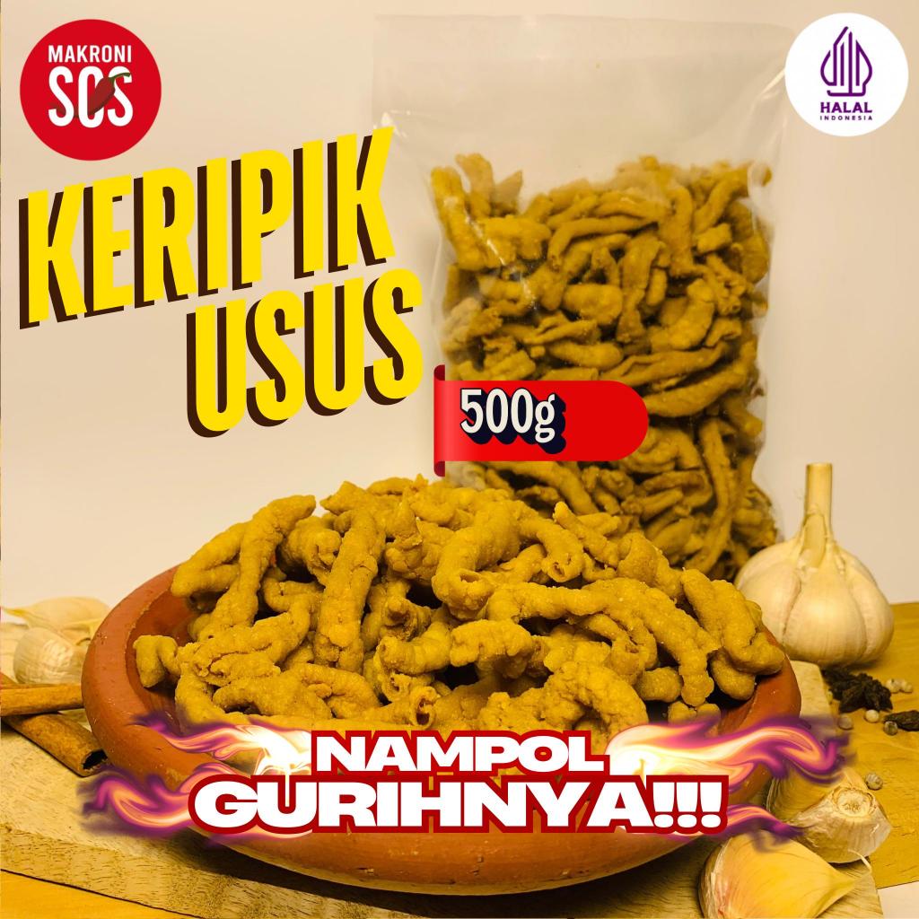 

(TERMURAH) KERIPIK USUS CRISPY 1/2KG SOS