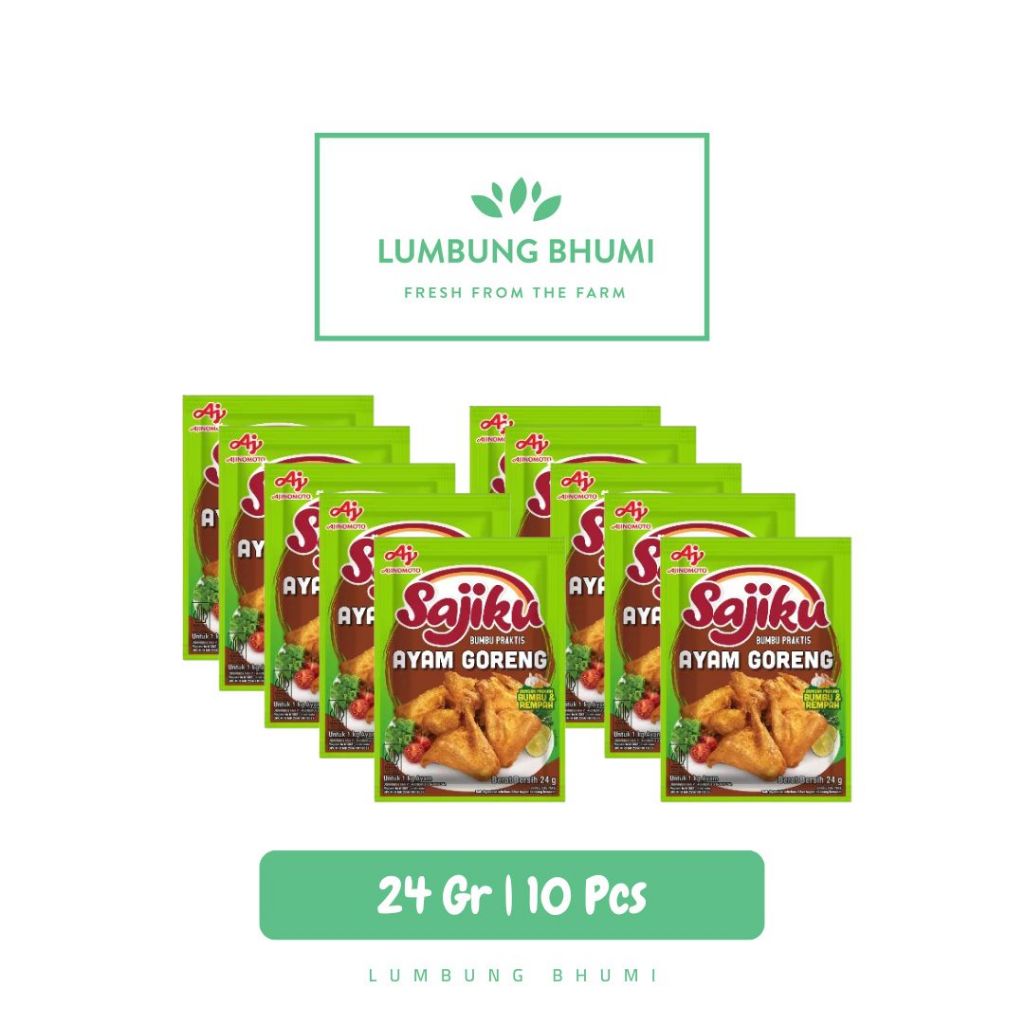 

SAJIKU Bumbu Ayam Goreng 24 Gr 1 Renceng 10 Pcs - Lumbung Bhumi