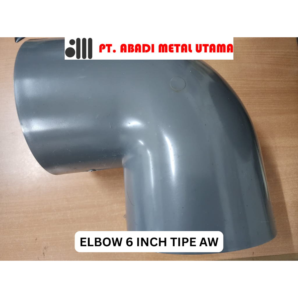 FITTING PVC ELBOW PVC 6 INCH TIPE AW MERK LANGGENG / KNEE PVC 6 INCH TIPE AW