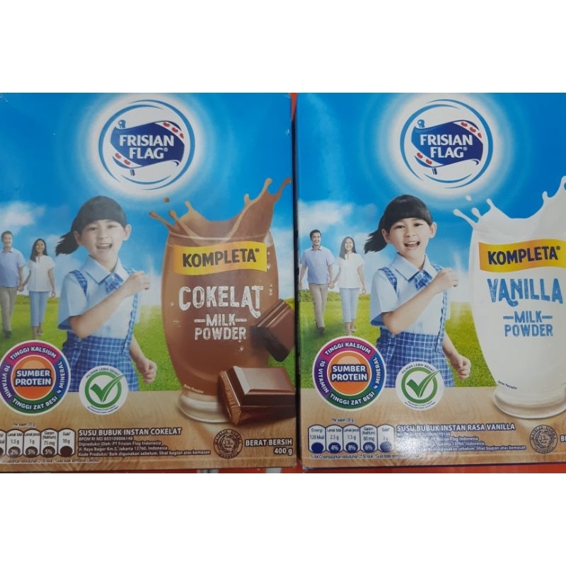 

Frisian Flag Kompleta Rasa Vanila & Rasa cokelat 400gram