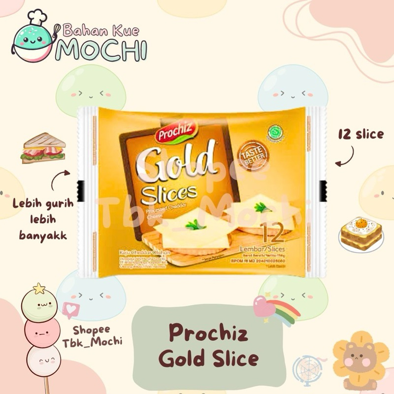 

Prochiz Gold Slice / Keju Prochiz Gold Slice Isi 12pcs / Keju Lembaran Prochiz Gold