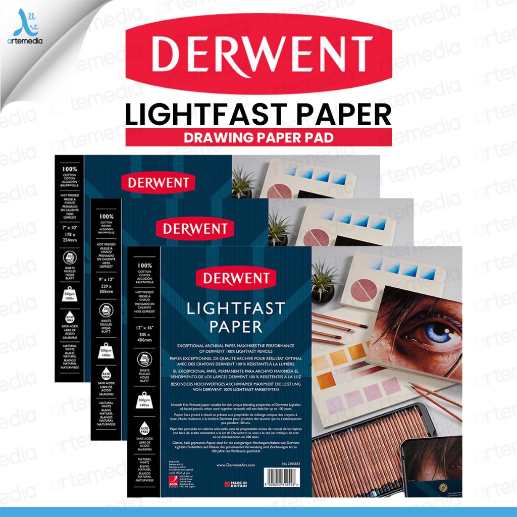 

Derwent Lightfast Pencil Drawing Paper Pad Kertas Gambar