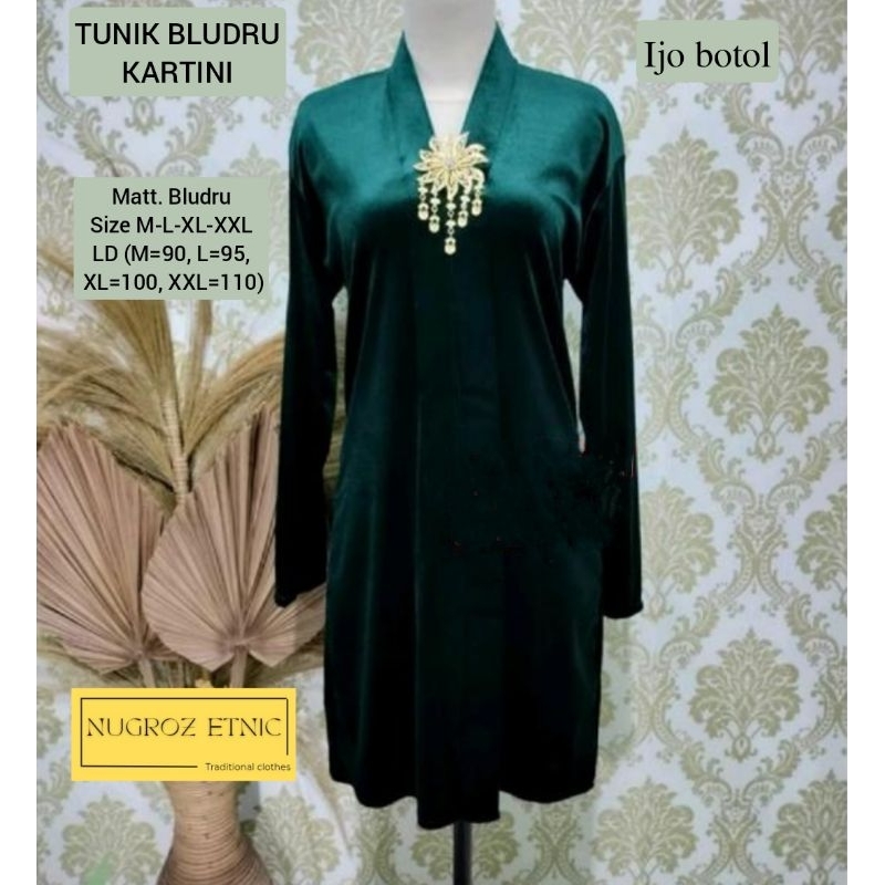 KEBAYA PANJANG BLUDRU MODE KARTINI / TUNIK BLUDRU KARTINI / PAKAIAN ADAT