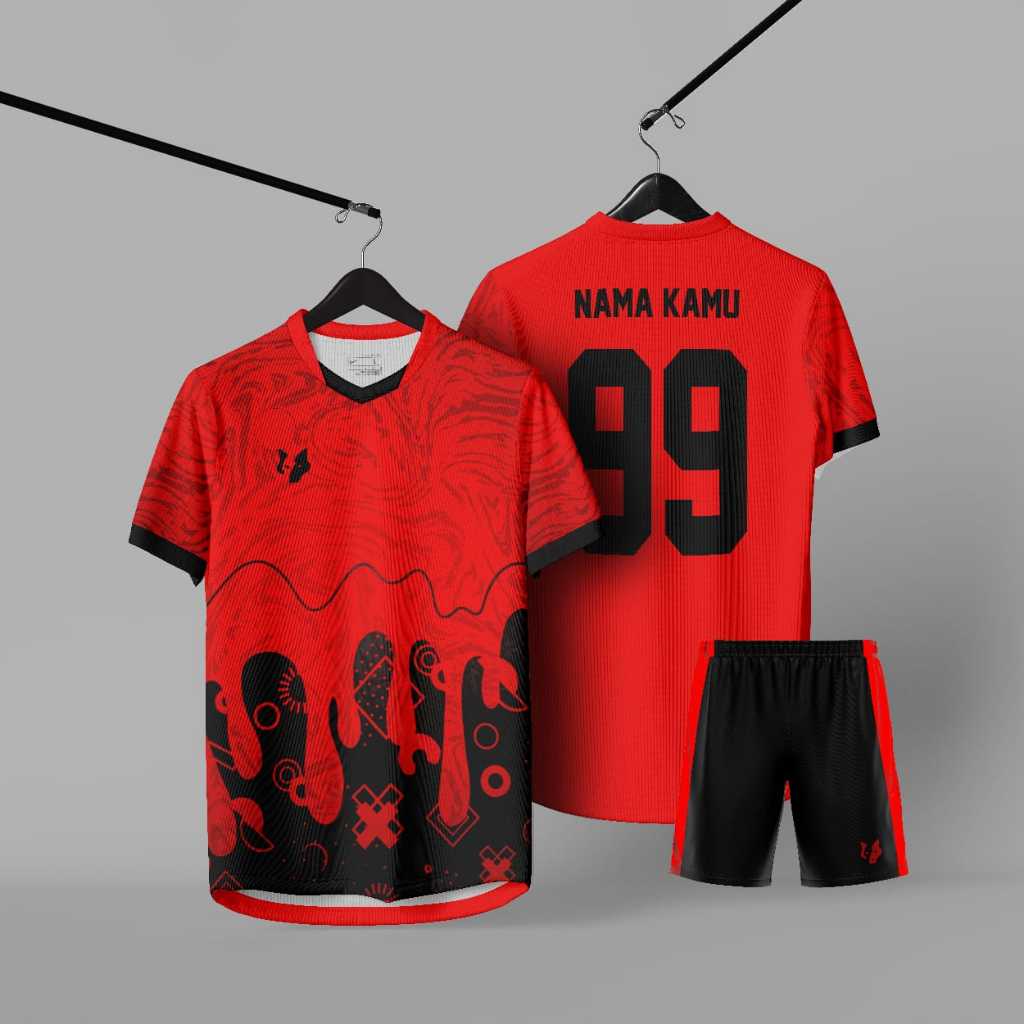 GRATIS SABLON nama nomor punggung Baju Bola Futsal Pria Wanit Jersey Futsal Dewasa Set Baju Celana