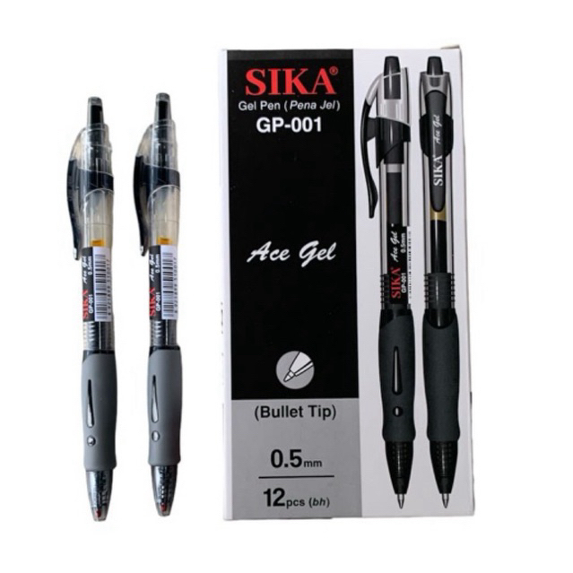 

1Pcs Pen Gel Cetek 0.5mm SIKA GP-001/Pulpen Sika Hitam Murah / Sika Pen