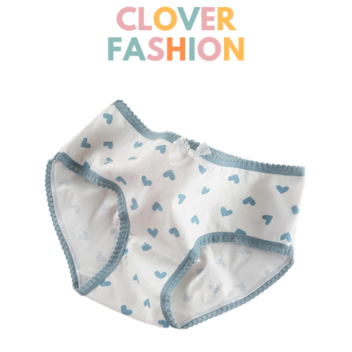 CF Cd Imut Fashion Jepang Celana Dalam Wanita Katun Mid Waist Motif Biru Cod CD1089