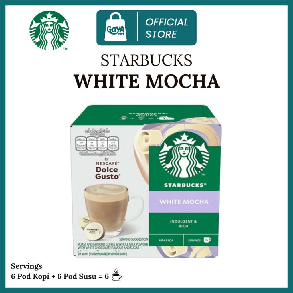 

Capsule Starbucks White Mocha by Nescafe Dolce Gusto Original Nestle