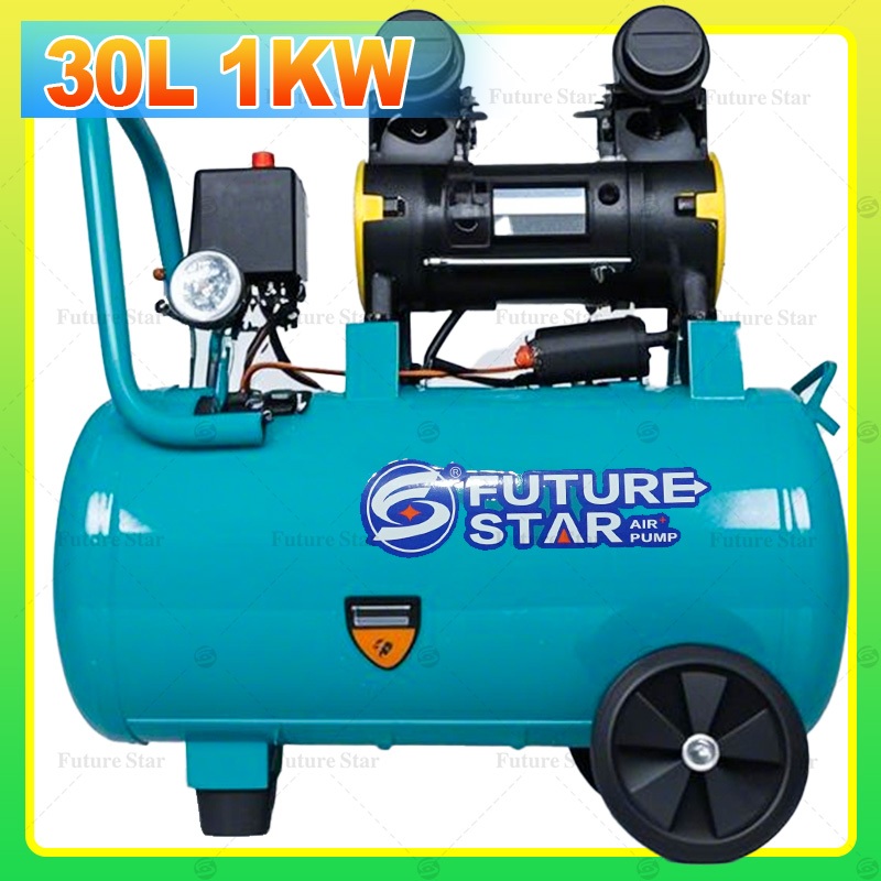 Mesin Kompresor Listrik / Air Compressor Tank Oilless Portable / Angin Silent Ultra Quiet Oil Free E