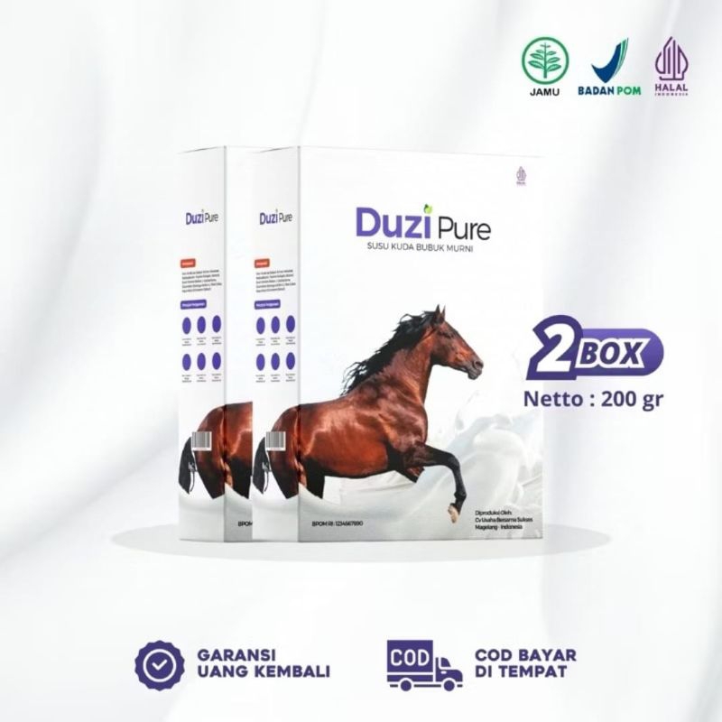 

Paket 2 Box Duzi Pure Susu Kuda Murni 100% Original Atasi Masalah Pensendian Tulang