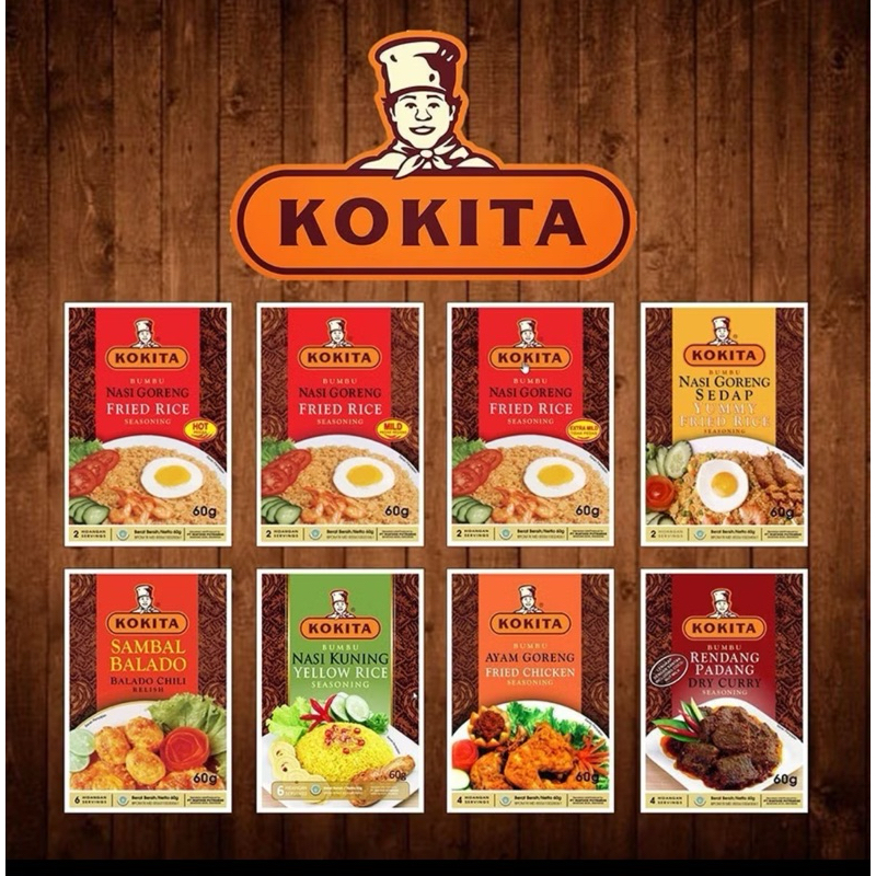 

Bumbu Masak Instant Kokita Bumbu A, B, C, D, 50 Gr, Opor Ayam, Nasi Goreng, Nasi Goreng Sedap, Nasi Kuning, Rawon, Ayam Goreng 60 Gr