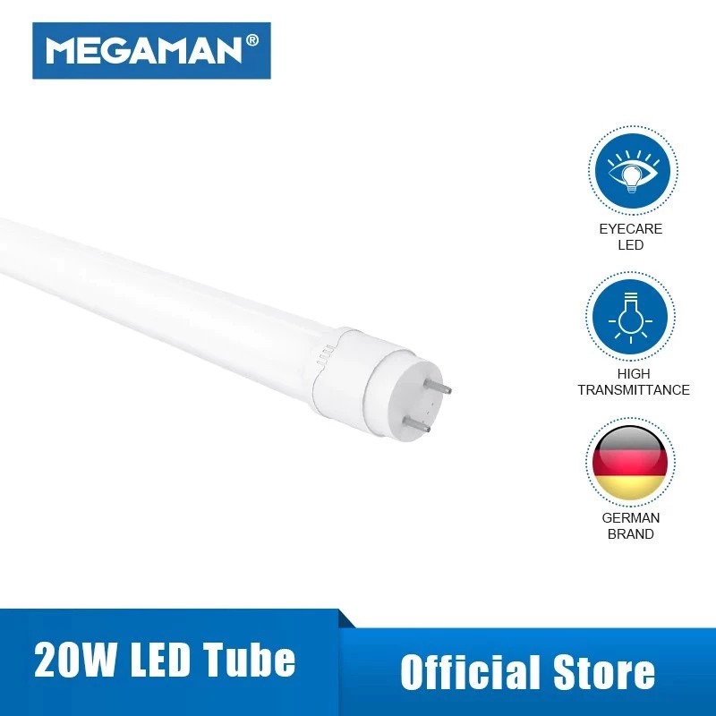 BOLA LED T8 10W / 20W 3000K / 4000K / 7000K / 8000K MEGAMAN