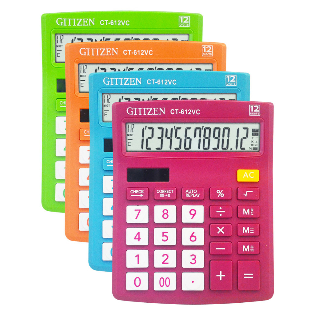 

Calculator 12 Digit CANZEN CT-612VC Warna Warni Kalkulator Gtttzen Check And Correct CT-612VC